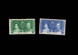 Hong Kong 1937 Coronation MOUNTED Mint  4¢  25¢ - Other & Unclassified