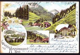 1904 Gelaufene Litho-AK: Gruss Aus Kemmeriboden-Bad. Stempel Kemmeriboden B. Schangnau. - Schangnau