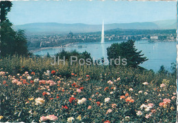 Geneva - Geneve - Le Lac - Le Jet D'Eau Et La Ville Depuis Le Coteau De Cologny - 515 - Switzerland - Unused - Cologny