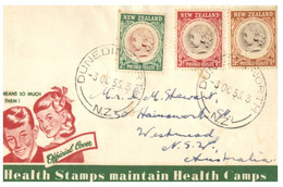 (Q 19) New Zealand Cover - Posted To Australia (1955) Health Stamps - Storia Postale