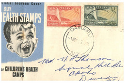 (Q 19) New Zealand Cover - Posted To Dunedin (1951) Health Stamps - Storia Postale