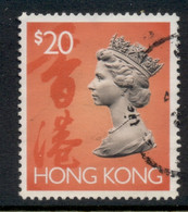 Hong Kong 1992-97 QEII Portrait $20 FU - Usati