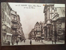 Cpa, Le Havre Eglise Notre Dame Et Rue De Paris, Animée, éd CM Le Havre (76 Seine Maritime), Non écrite - Unclassified