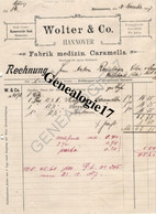 96 0690 ALLEMAGNE HANOVRE HANNOVER SAXE 1907 Fabrik Medizin Caramells WOLTER AND Co Druckerei Fur Eigene Reklamen - Petits Métiers
