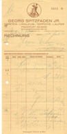 Frankfurt 1940 Deko Rechnung " Georg Spitzfaden Jr. Tapeten Linoleum Teppiche Läufer " - Druck & Papierwaren
