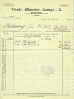 Lemgo Lippe 1909 Deko Rechnung " Friedr.Eikmeier Wurstfabrik " - Alimentos