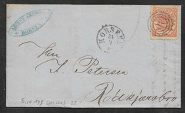 1869 30 JULI - COVER  DENMARK DANEMARK - 4s. Fa. 13g, Three Ring Cancel 30 HORSEN - Facit 13g - Brieven En Documenten