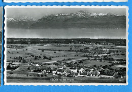 COVR1275, Féchy Et Les Alpes, Perrochet, Circulée Poste De Campagne - Féchy
