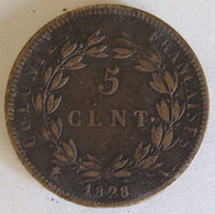 Guyane 5 Centimes 1828 A CHARLES X Colonies Françaises - Guyana Francese