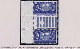 Ireland 1939 US Constitution 3d Blue Marginal Gutter Pair Fresh Mint Unmounted Never Hinged - Altri & Non Classificati