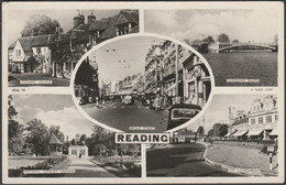 Multiview, Reading, Berkshire, 1952 - Tuck's RP Postcard - Reading