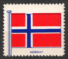 NORWAY Norge - FLAG FLAGS Cinderella Label Vignette 1957 USA Henry Ellis Harris Philately Boston 1957 - Other & Unclassified