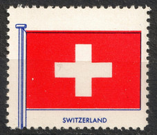 Switzerland Schweiz Suisse - FLAG FLAGS Cinderella Label Vignette 1957 USA Henry Ellis Harris Philately Boston 1957 - Other & Unclassified