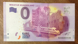 2016 BILLET 0 EURO SOUVENIR ALLEMAGNE DEUTSCHLAND MINIATUR WUNDERLAND N°1 ZERO 0 EURO SCHEIN BANKNOTE PAPER MONEY - [17] Fictifs & Specimens