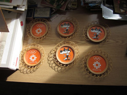 Sarajevo Vucko 1984 Coasters 6 Pieces - Bekleidung, Souvenirs Und Sonstige