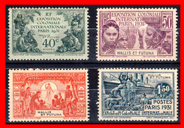 FRANCIA  ( ISLAS WALLIS-ET-FUTUNA ) ( ANTIGUAS COLONIAS Y PROTECTORADOS ) SERIE 4 SELLOS AÑO 1931 EXPOSICION  DE PARIS - 1931 Exposition Coloniale De Paris