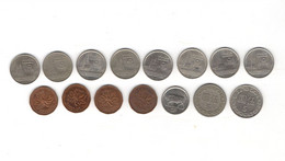 ANTIQUE LOT 15 COIN PIECE WORLD IRELANDE CHINE CANADA THAILANDE 1960-1998 (26) - Lotti