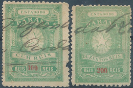 Brazil Brazile,Revenue Stamps Tax 100Reis & 200Reis - Dienstzegels