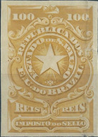 Brazil Brazile,Revenue Stamp Tax 100Reis,Imperforated,Not Used,Hinged -MINT - Dienstzegels