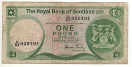SCOTLAND  1 Pound  The Royal Bank Of Scotland  P341Aa  Dated 1 May 1986 Sign. Winter - 1 Pond