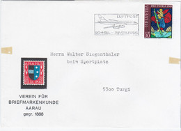 Switzerland Schweiz Svizzera Helvetia 1970 Verein Fur Briefmarkenkunde, Aarau, Luftpost Plane Aviation, Pro Patria - Autres & Non Classés