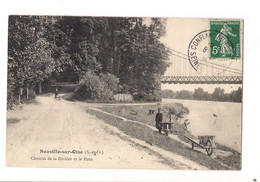 NEUVILLE -  Chemin De La Rivière Et Le Pont. - Neuville-sur-Oise
