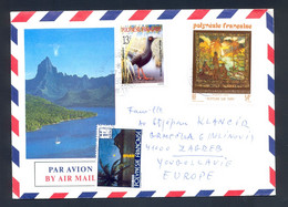 FRANCE POLYNESIA - Envelope For Air Mail With Nice Illustration On Front And Back Side Of The Cover, Nice Franking With - Briefe U. Dokumente