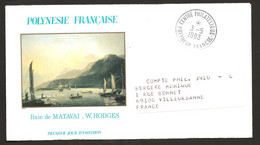 Polynésie 1981 N° PA 163 O FDC, Premier Jour, Tableau, Baie De Matavai, Hodges, Voilier, Coq, Seins, Nudité, Barques - Covers & Documents