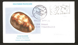 Polynésie 1978 N° PA 133 O FDC, Premier Jour, Coquillages, Cypraea Ventriculus, Escargot De Mer, Mollusque Gastéropode - Brieven En Documenten