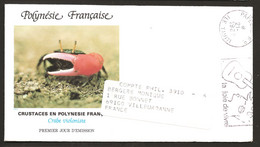 Polynésie 1986 N° 246 O FDC, Premier Jour, Animaux, Faune, Crabes, Crabe Violoniste, Crustacé, Pinces - Covers & Documents