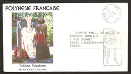Polynésie 1982 N° 182 O FDC, Premier Jour, Folklore, Costumes, Chef De Tribu, Sorcier, Shaman, Cérémonie, Pagne - Covers & Documents