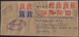Inde 1978. 12 Timbres De Service Sur Lettre Pour L'Allemagne. Peu Commun - Official Stamps