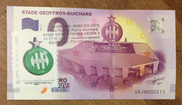2016 BILLET 0 EURO SOUVENIR DPT 42 STADE GEOFFROY-GUICHARD + TIMBRE ZERO 0 EURO SCHEIN BANKNOTE PAPER MONEY BANK - Essais Privés / Non-officiels
