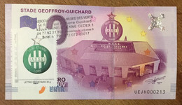 2016 BILLET 0 EURO SOUVENIR DPT 42 STADE GEOFFROY-GUICHARD + TIMBRE ZERO 0 EURO SCHEIN BANKNOTE PAPER MONEY BANK - Private Proofs / Unofficial