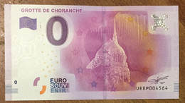 2016 BILLET 0 EURO SOUVENIR DPT 38 GROTTE DE CHORANCHE ZERO 0 EURO SCHEIN BANKNOTE PAPER MONEY BANK - Privéproeven