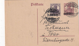 SAARGEBIET 1920  ENTIER POSTAL/GANZSACHE/POSTAL STATIONARY CARTE DE SAARBRÜCKEN - Entiers Postaux