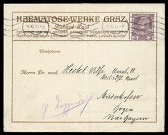 1913, Österreich, PU, Brief - Mechanische Stempel