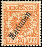 1900, Deutsche Kolonien Marianen, 5 II, * - Isole Marianne