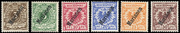 1900, Deutsche Kolonien Marianen, 1-6 II, * - Mariana Islands