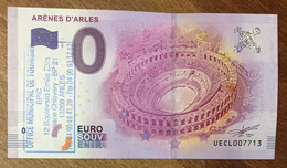 2016 BILLET 0 EURO SOUVENIR DPT 13 ARÈNES D'ARLES + TAMPON ZERO 0 EURO SCHEIN BANKNOTE PAPER MONEY BANK - Private Proofs / Unofficial