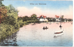 BERLIN Restaurant Schloß WANNSEE Villen Color Ruder Boot Gelaufen 1.7.1920 Mit Infla Frankatur - Wannsee