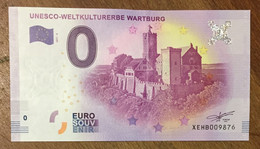 2017 BILLET 0 EURO SOUVENIR ALLEMAGNE DEUTSCHLAND UNESCO-WELTKULTURERBE WARTBURG ZERO 0 EURO SCHEIN BANKNOTE PAPER MONEY - [17] Fictifs & Specimens