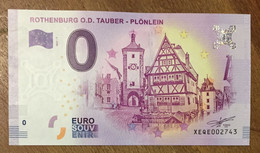 2017 BILLET 0 EURO SOUVENIR ALLEMAGNE DEUTSCHLAND ROTHENBURG O. D. TAUBER ZERO 0 EURO SCHEIN BANKNOTE PAPER MONEY - [17] Falsos & Especimenes