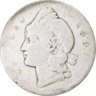Monnaie, Dominican Republic, Peso, 1897, B+, Argent, KM:16 - Dominikanische Rep.