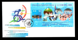 Hong Kong 1996 Atlanta Paralympic Games FDC Games Postmark - Andere & Zonder Classificatie