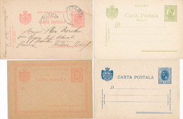 4 CARTE ENTIER POSTAL POSTAUX  ROMANIA ROUMANIE Une Cachet De PITESTI 1906 - Autres & Non Classés