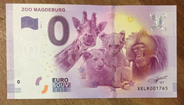 2017 BILLET 0 EURO SOUVENIR ALLEMAGNE DEUTSCHLAND ZOO MAGDEBURG ZERO 0 EURO SCHEIN BANKNOTE PAPER MONEY - Specimen