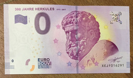 2017 BILLET 0 EURO SOUVENIR ALLEMAGNE DEUTSCHLAND 300 JAHRE HERKULES ZERO 0 EURO SCHEIN BANKNOTE PAPER MONEY - [17] Fakes & Specimens