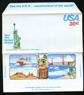 UC54 PSE Aerogramme TOUR THE UNITED STATES Mint 1981 - 1981-00