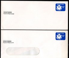 UO73 2 Diff. PSE Official Envelopes Mint 1983 - 1981-00